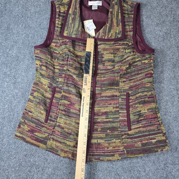 Christopher‎ & Banks Women's Small S Textured Button Front Vest Sleeveless - Picture 8 of 13